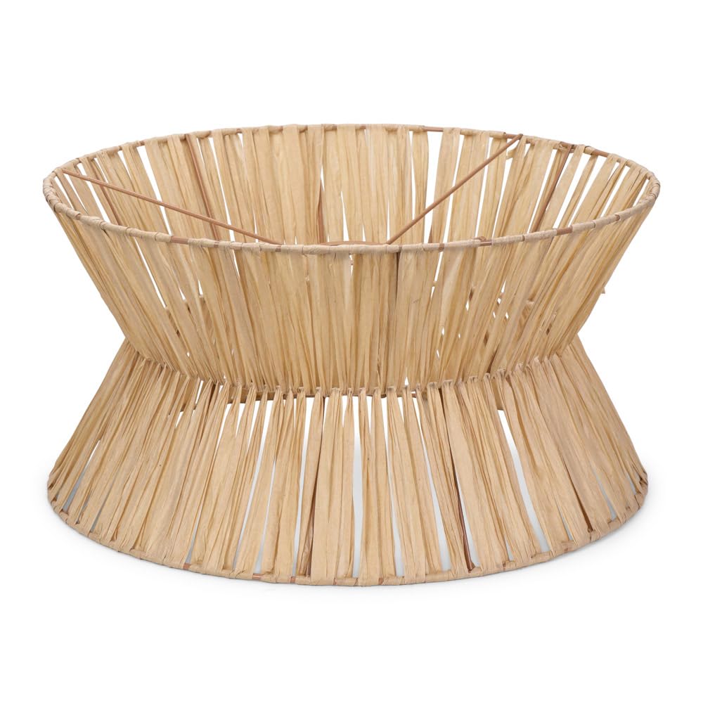 Maddie Natural Paper Rope Ceiling Floor Lamp Light Shade - Hourglass Design - Soft Ambient Light - Easy Fit Pendant - Natural Color