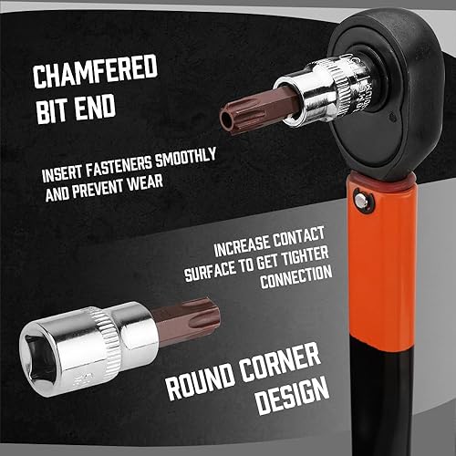 Miniatura 5 de HORUSDY Juego de llaves de vaso Torx de 34 piezas  Acero de aleación S2 de primera calidad  Estrella sólida T6  T70 y a prueba de manipulaciones T6