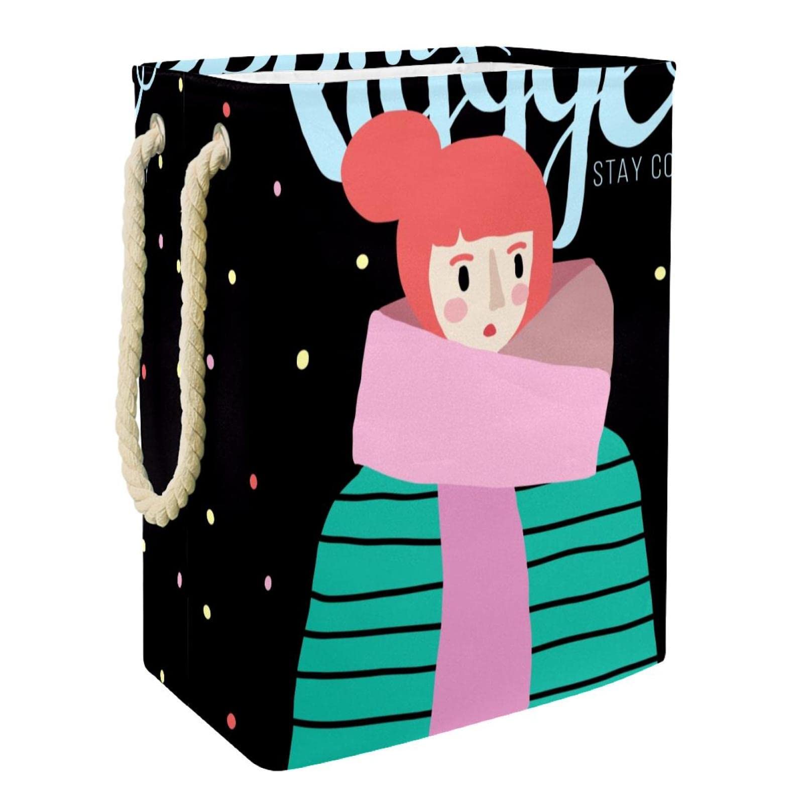 Panier à linge personnalisé grand modèle noir bac de rangement vêtements chambre
