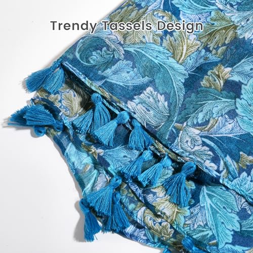 Scarves for Women Lightweight Linen Boho Wraps Scarf Floral Animal Pattern Spring Gift for Mother Wife Girlfriend3