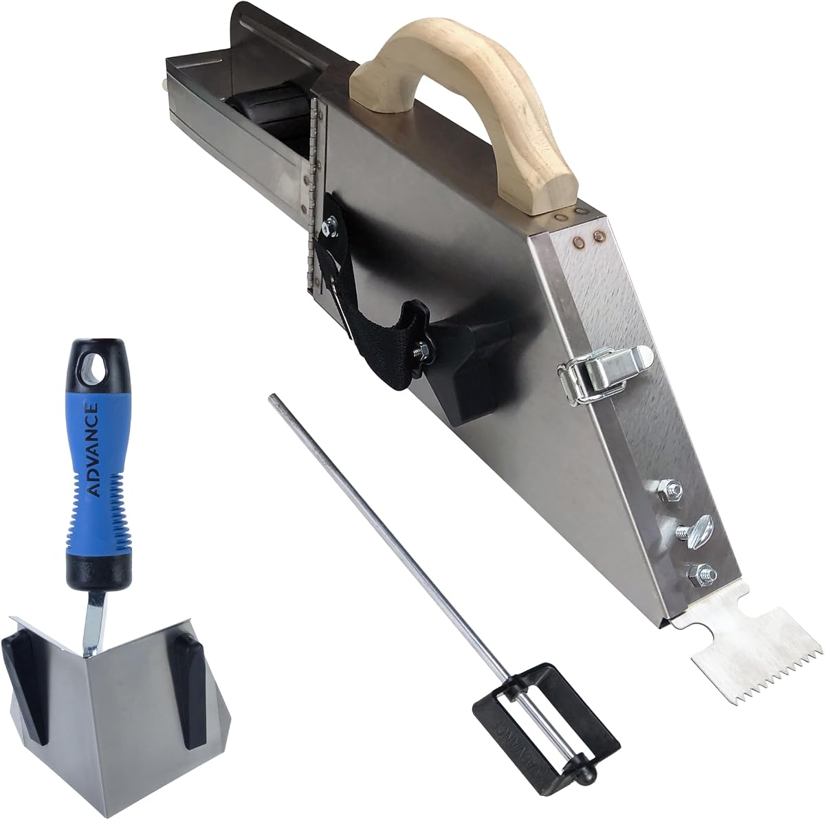 Semi-Automatic Even Flow Banjo w/Cutter Kit | Advance Equipment MFG Co. | Inside 90° Corner Hand Flusher & FREE 12" Mud Pan Mixer | 100+ Years Family Owned USA Made