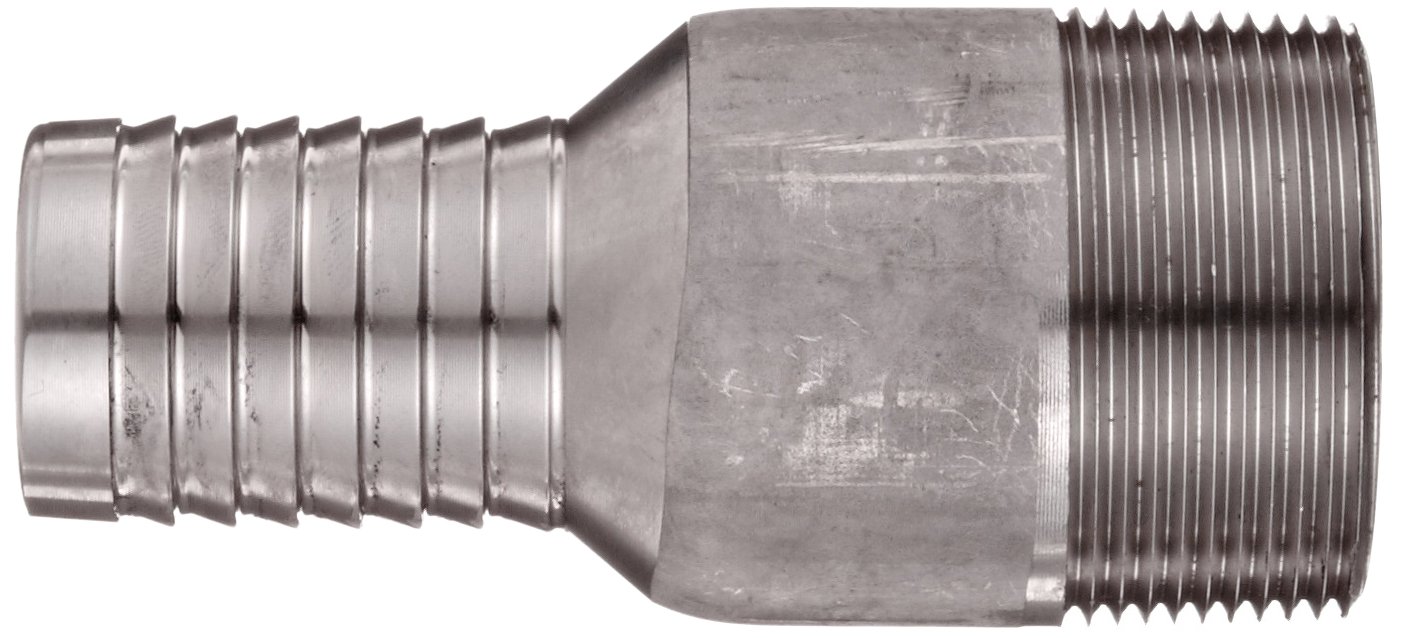Dixon RST1520 Stainless Steel 316 Hose Fitting, Jump Size King Combination Nipple, 1-1/2" NPT Male x 1-1/4" Hose ID Barbed: Industrial & Scientific