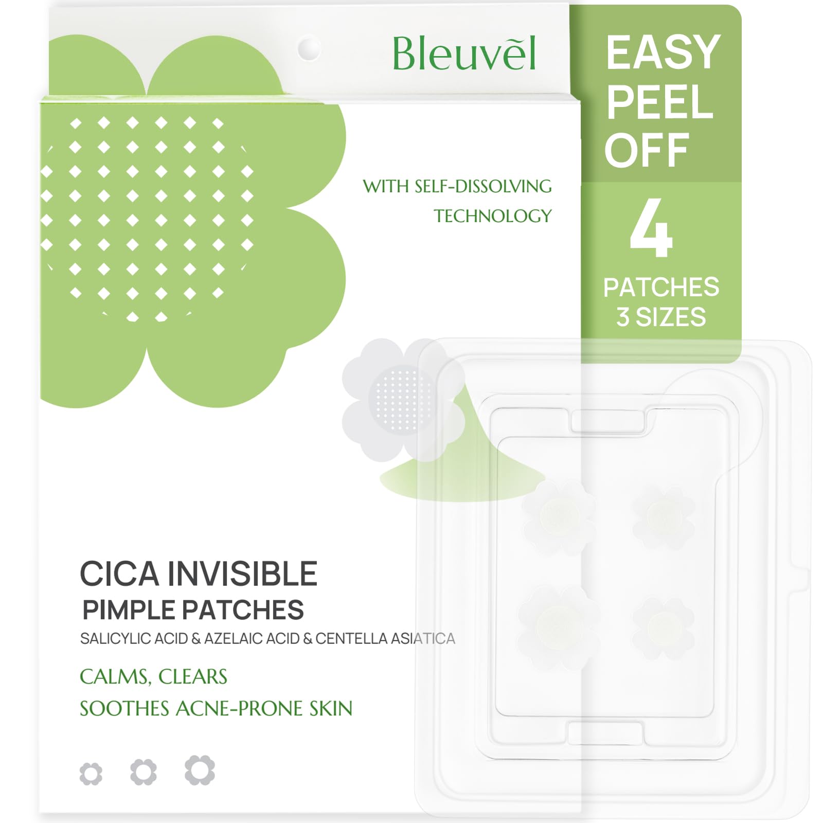Pimple Patches for Face - Early Stage Deep Pimples - Acne Patch with Salicylic Acid Azelaic Acid Tea