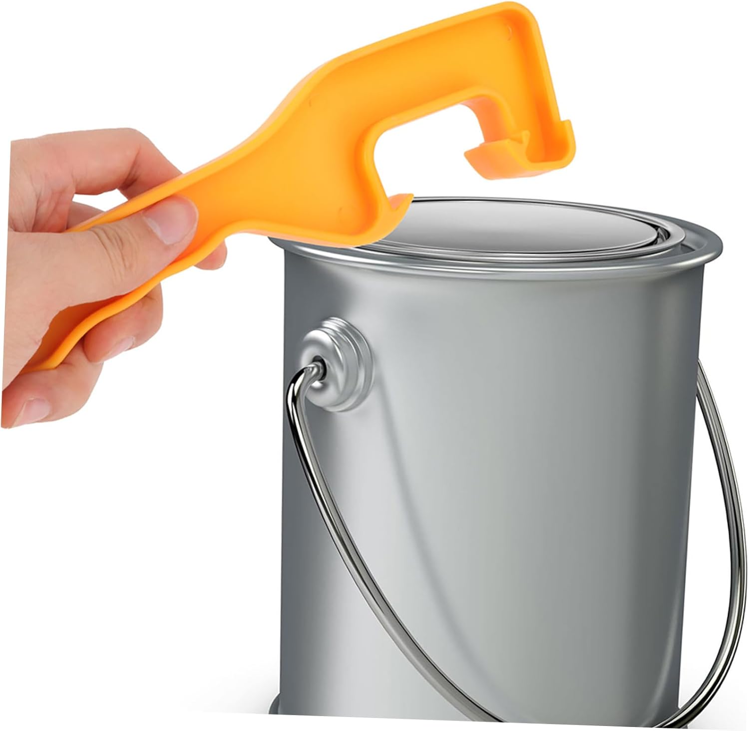 10pcs Plastic Bucket Opener Tool with Long Handle and Non Slip Grip for Paint Oil and Barrel Lids Pail Lid Remover with Hooked Mouth for Easy Prying and Safe Use