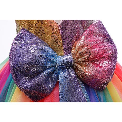 LZH Babymeisjesjurk, feestjurk, kinderen, bloemenjurk, strik, kinderjurk, tutu, bloem, verjaardagsfeest, bruidsjurk met… - Image 6