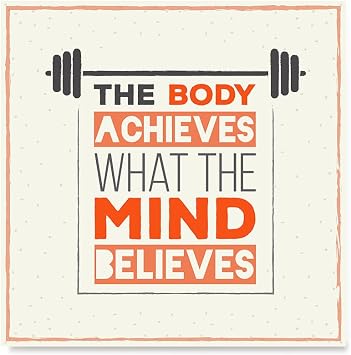 Gym Fitness Inspiration Motivation Quotes Posters - Poster Printing - Wall Art Print for Home Office Decor - Mind - 24X24 Inches