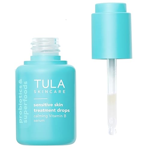 TULA Gotas de tratamiento de piel sensible para el cuidado de la piel, suero de vitamina B, calma la irritación y suaviza la piel, contiene