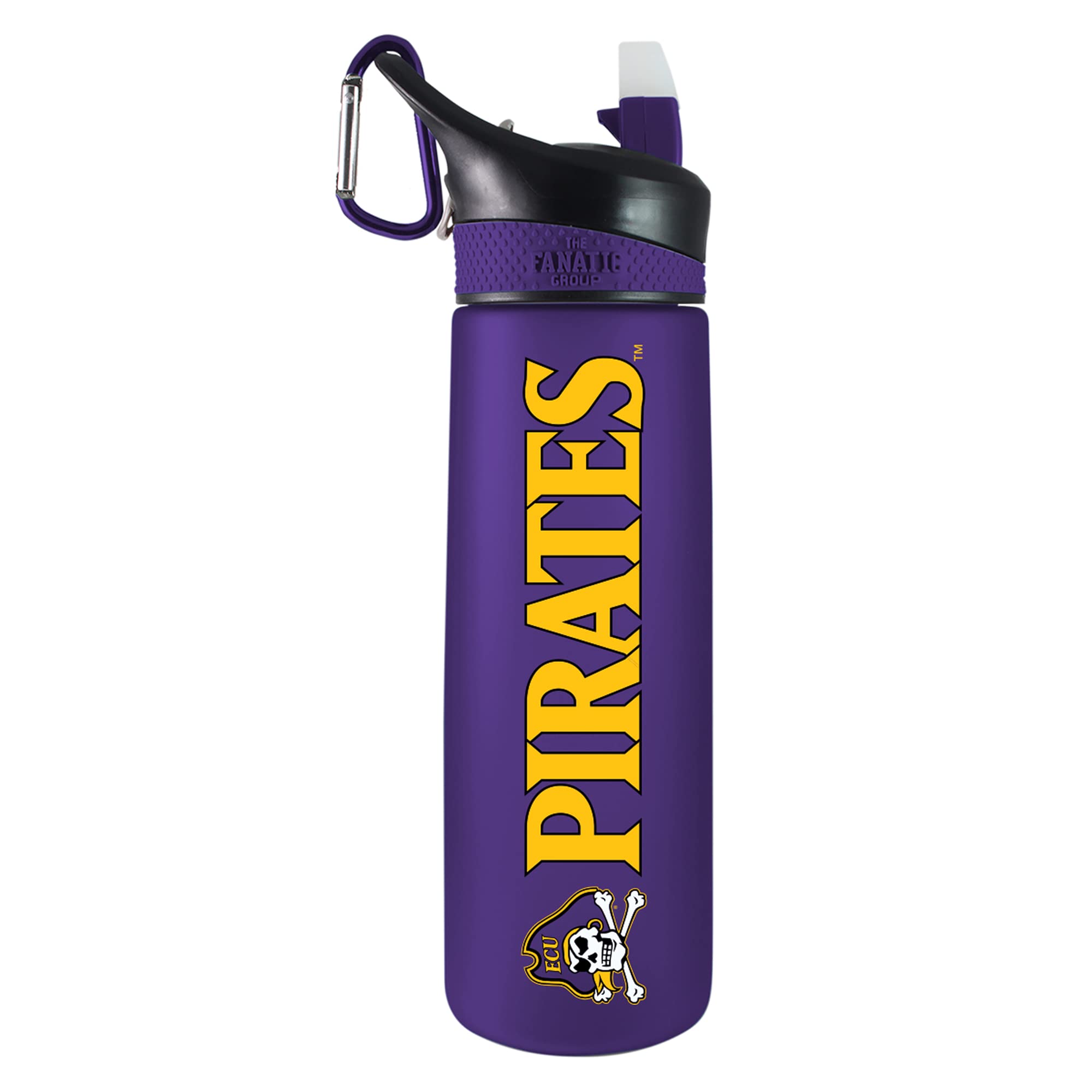 East Carolina Pirates Tritan Plastic Frosted Sport Bottle, Design-1 - Purple