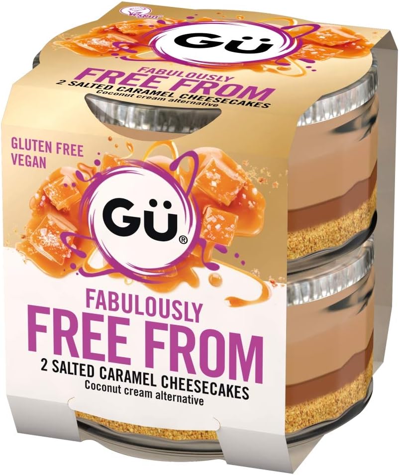 Gü Salted Caramel Cheesecake Vegan & Gluten Free, 2 x 83g Amazon.co