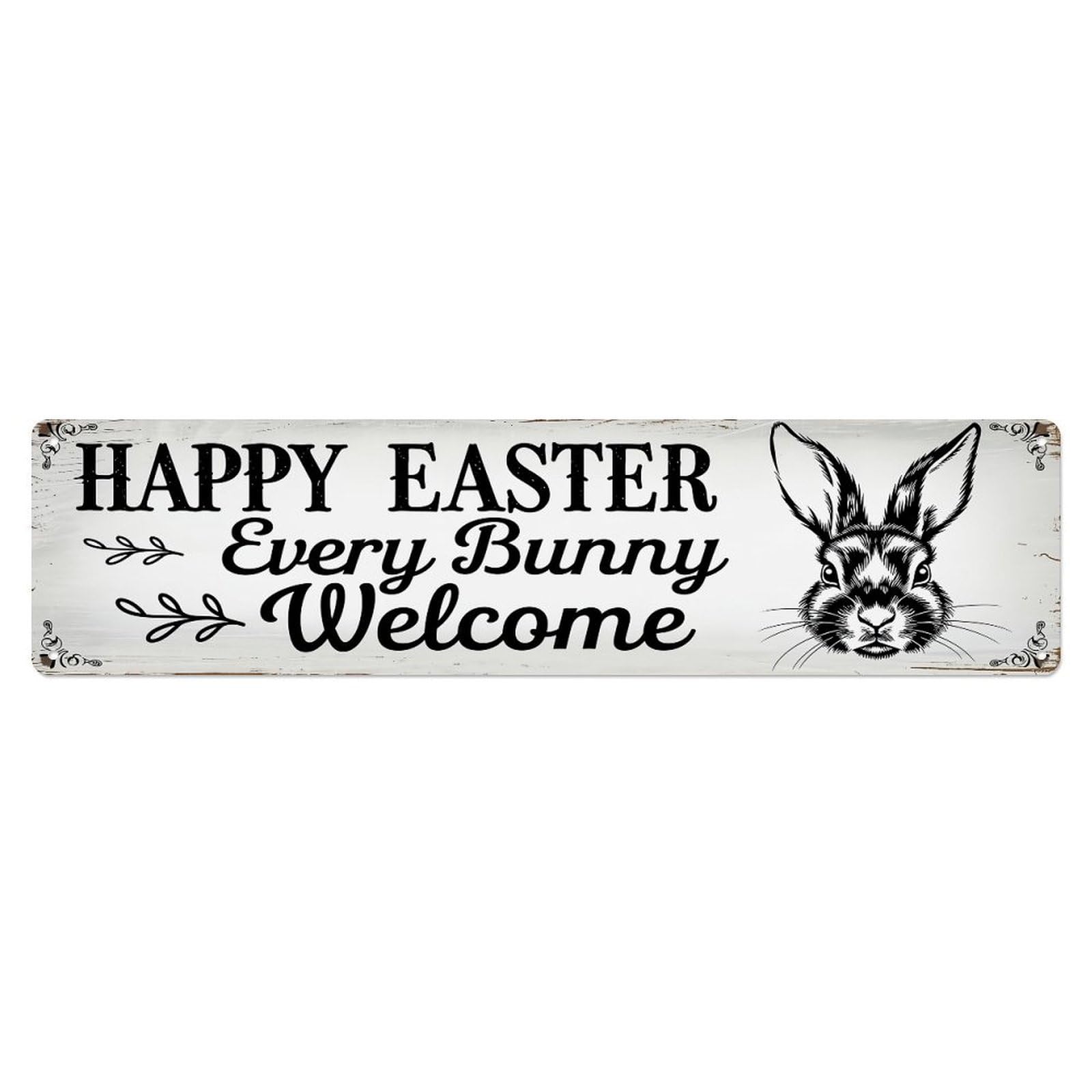 Happy Easter Every Bunny Welcome Metal Tin Sign Plaque