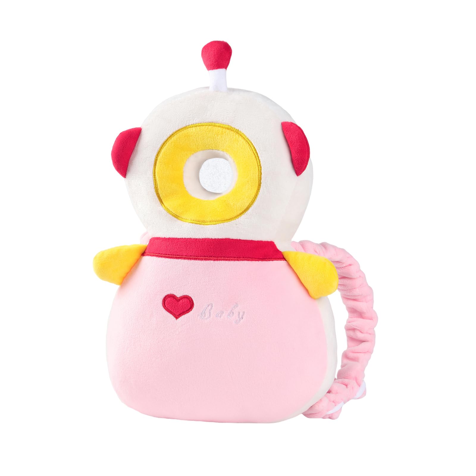JunNeng Baby Head Protector Backpack,Toddler Walker Fall Head Protection (Pink Robot)