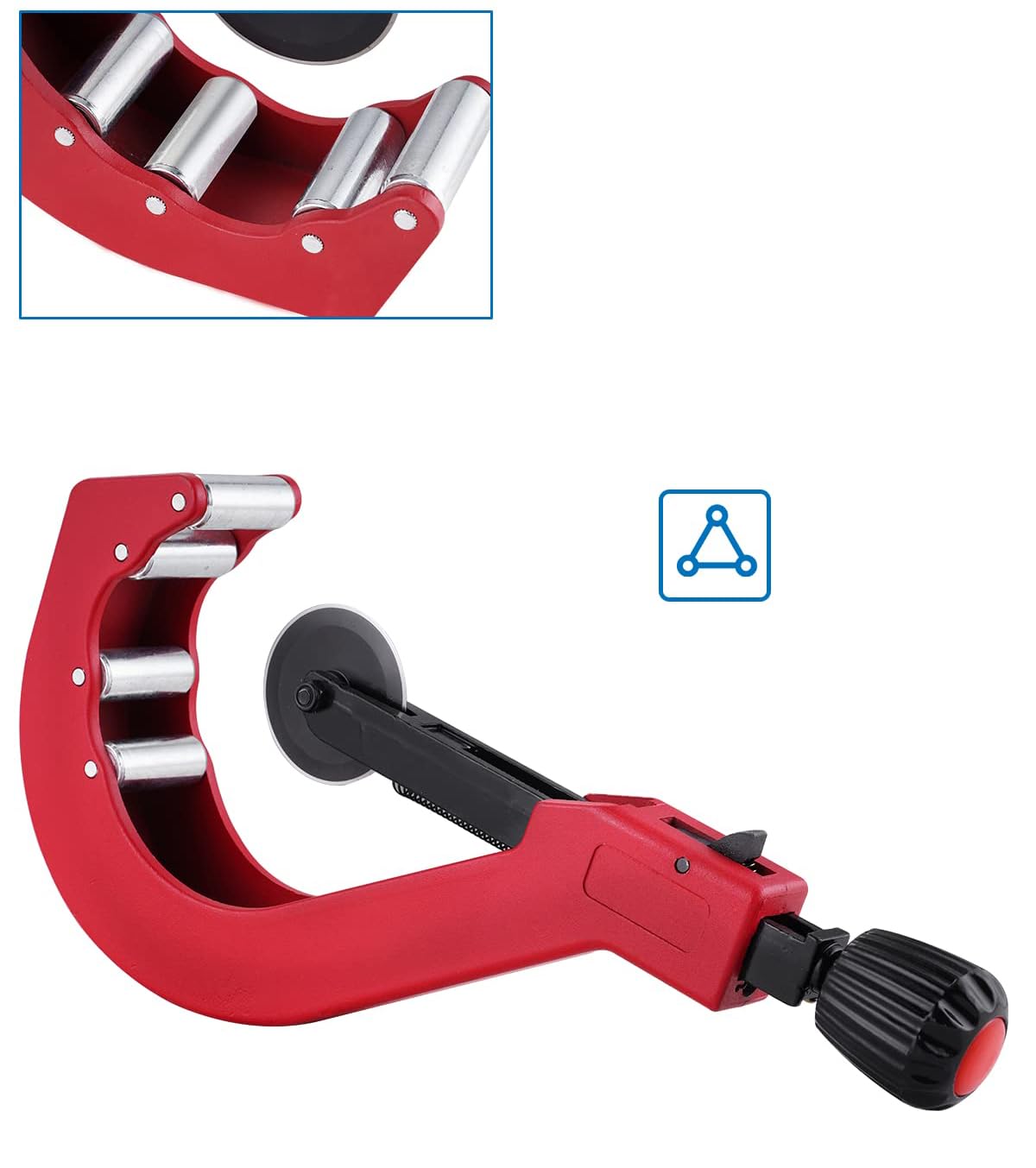 Tubo de 50-120 mm para tubos rígidos PVC PE PPR aluminio y cobre con mango antideslizante