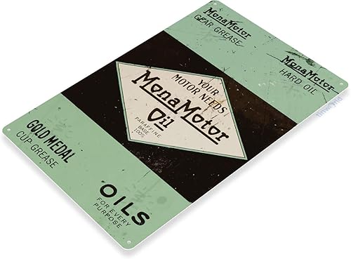 Miniatura 2 de Tinworld B509 - Cartel de chapa con diseño retro rústico de gasolina