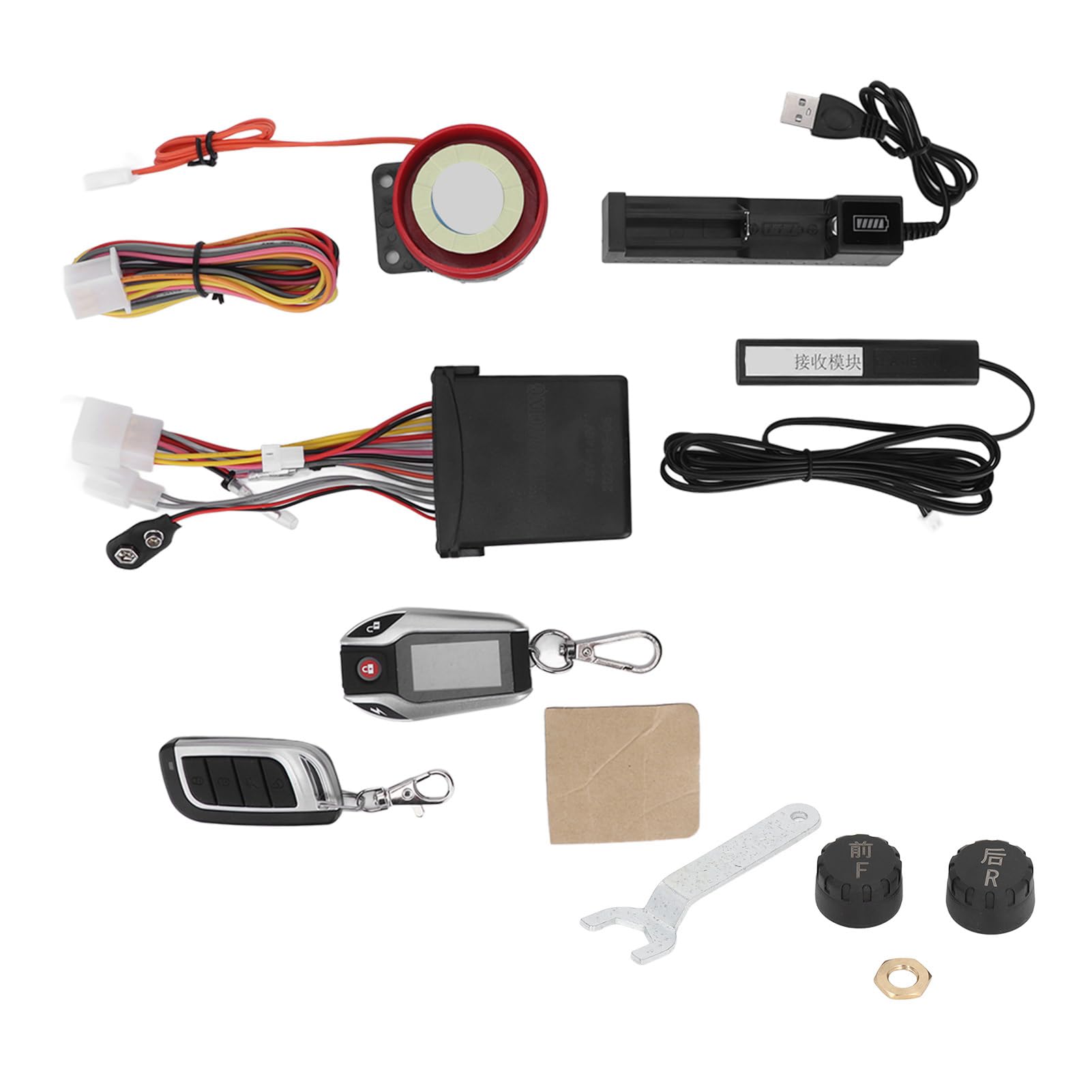 セキュリティ用品 PKE ALARM Motorcycle Alarm, 2-Way Motorcycle Alarm System LCD Display with