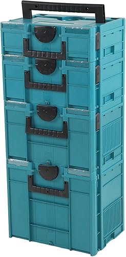 Miniatura 5 de Bandeja portátil F2, hardware Pla Sto con asa, caja de herramientas apilable para uso doméstico, herramienta ABS con ajuste de doble mango y carga