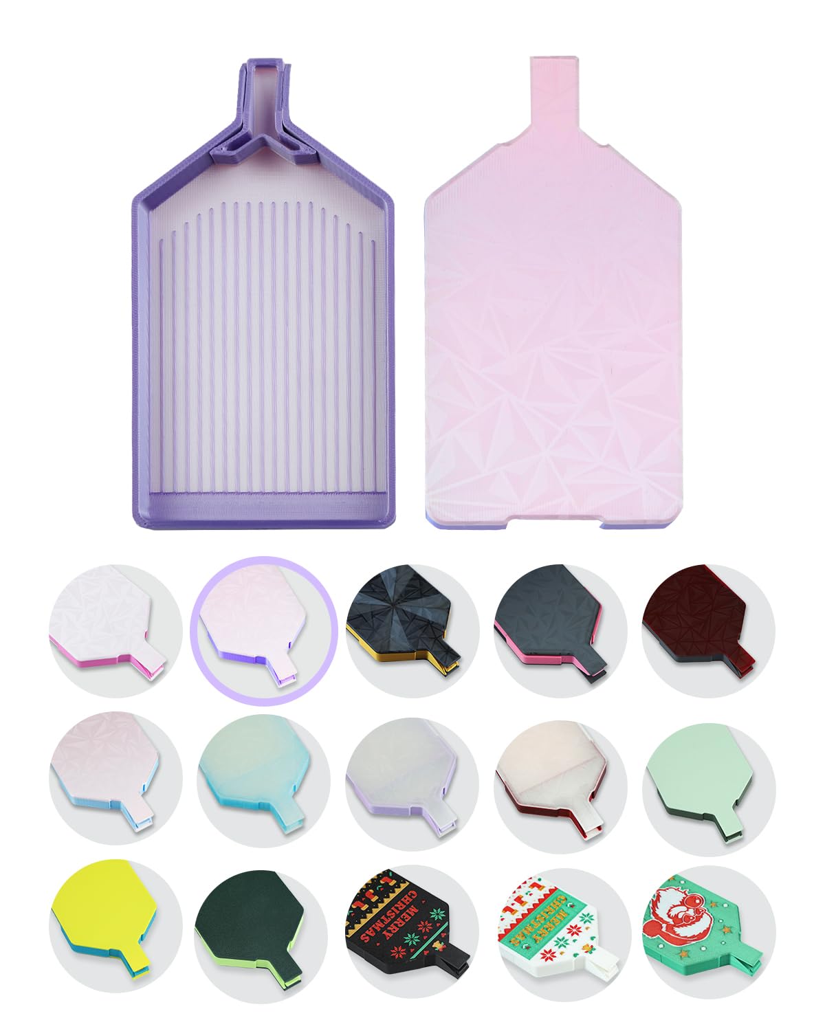 ForeverYoung Dreamy Bi-Tonal Diamond Art Tray with Lid, Lavender Blush Mist