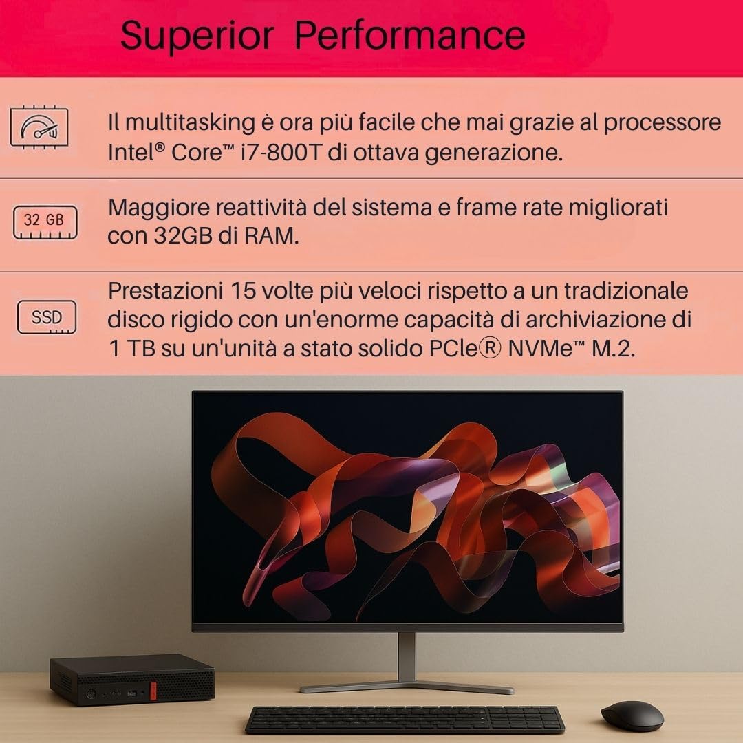 Lenovo Fester PC Station | Intel Core i7-8700T, 32 GB RAM, SSD 1