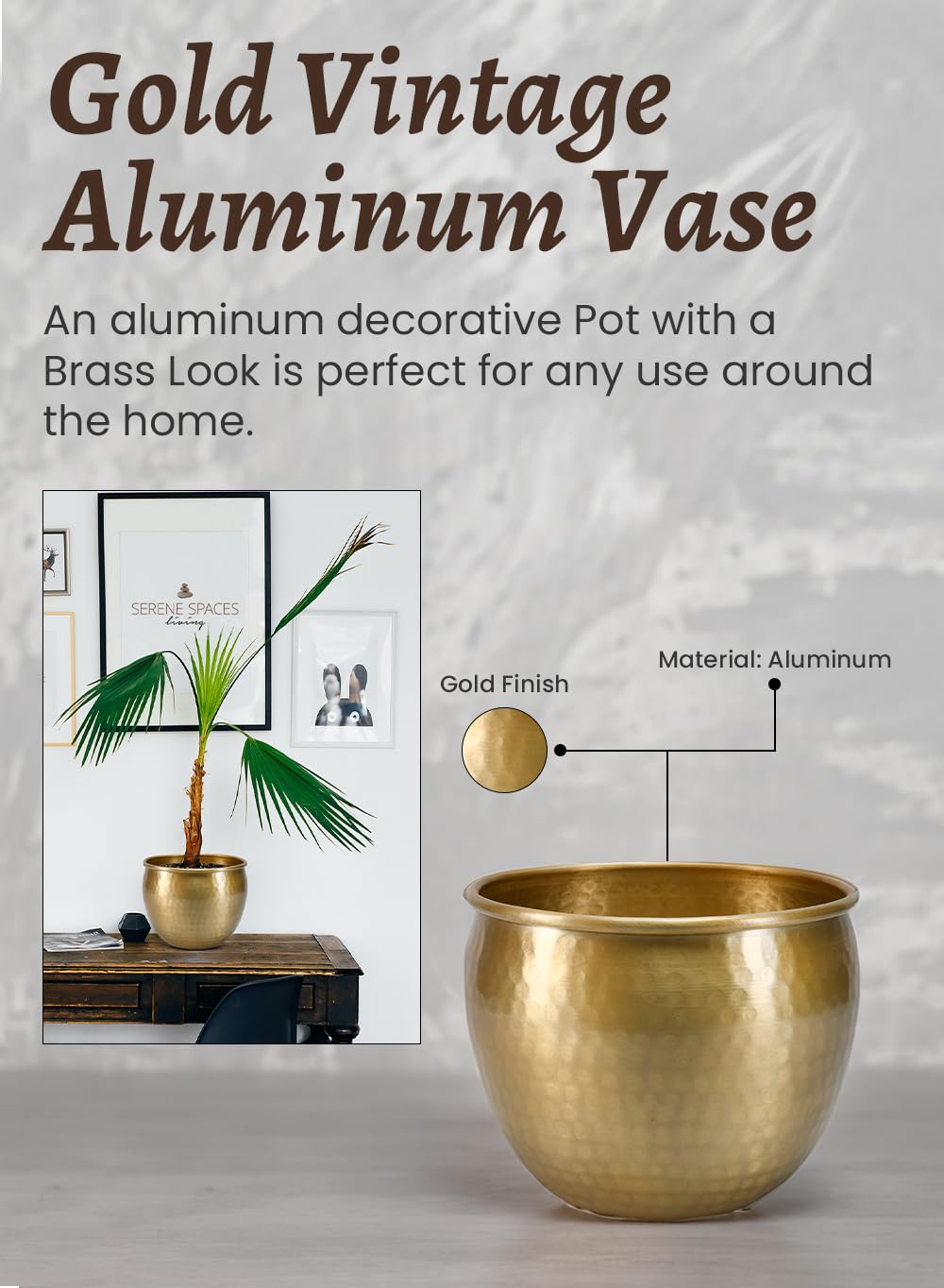 Amazon.co.jp: Serene Spaces Living ゴールド真鍮風ヴィンテージ