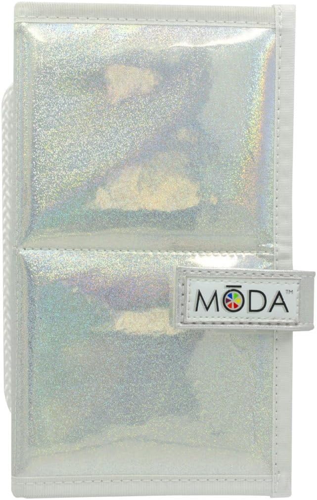 MODA Holographic Makeup Brush Flip Case, Travel Storage Organizer