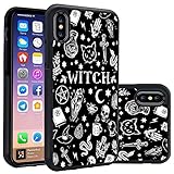 Black Witchcraft Fashion Pattern Slim Soft TPU iPhone Xs Case/Designed for iPhone X Case - Black
