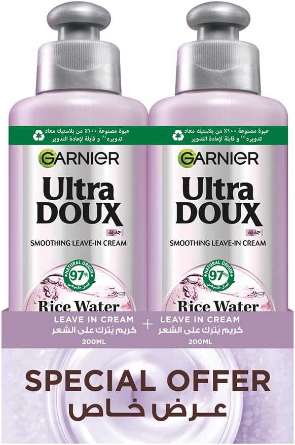Garnier Ultra Doux Rice Water and Starch Infusion Leave-in, 200 ml + leave-in 200 ml Garnier Ultra Doux Rice Water and Starch Infusion Leave-in, 200 ml + leave-in 200 ml