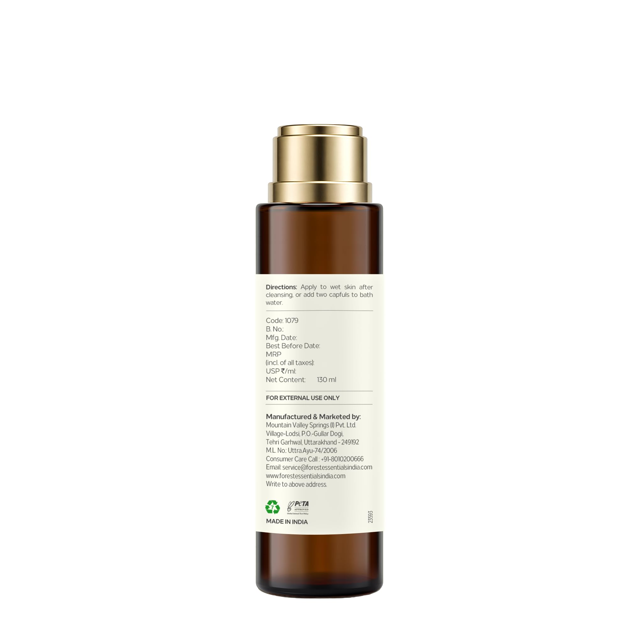 Forest Organic Body Oil 4種セット Amazon.com : Forest Essentials After Bath Oil Nargis 130 ml (Body