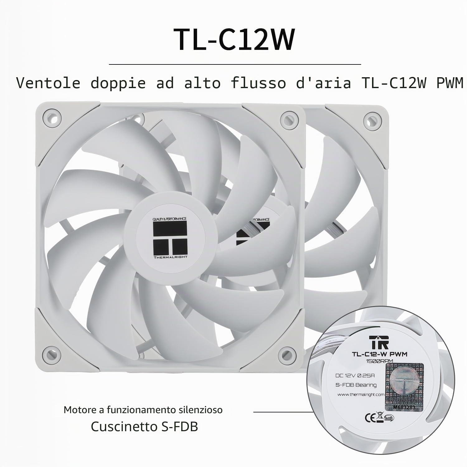 TR Peerless Assassin 120 White Air Cooler CPU,6 tubi di calore, doppia ventola PWM TL-C12W da 120 mm,Tecnologia AGHP, Per AMD AM4 AM5,Intel 1700/1150/1155/1200/2011