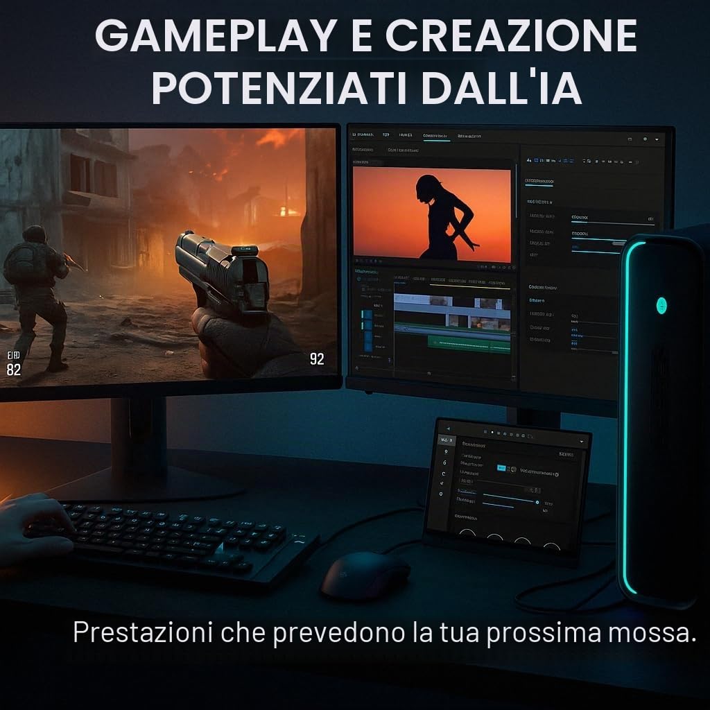 Alienware Ufficio da gioco Aurora R16 2025 - NVIDIA RTX 5080 16GB GDDR7 • Intel Ultra-9 285K (24 core, fino a 5,7 GHz) • NPU AI • Wi-Fi 7 • Win 11 Pro • Raffreddamento liquido AlienFX • 32 GB di RAM