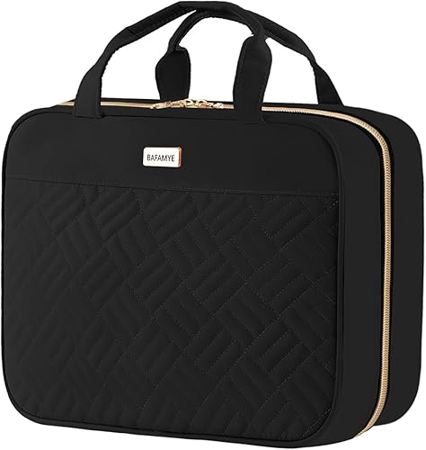 BAFAMYE Neceser de viaje para mujer con gancho para colgar, organizador colgante portátil para champú de tamaño completo, acondicionador, juego de