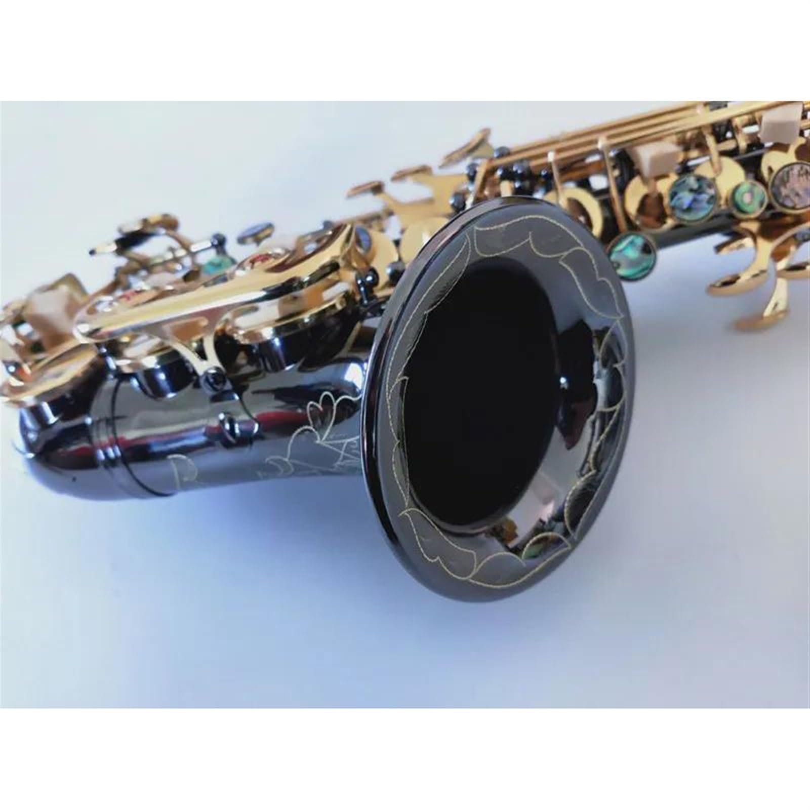 Instrument Muzyczny Złoty Klucz Zakrzywiony Saksofon Sopranowy Z Ustnikiem profesjonalny Saksofon (Color : 2)