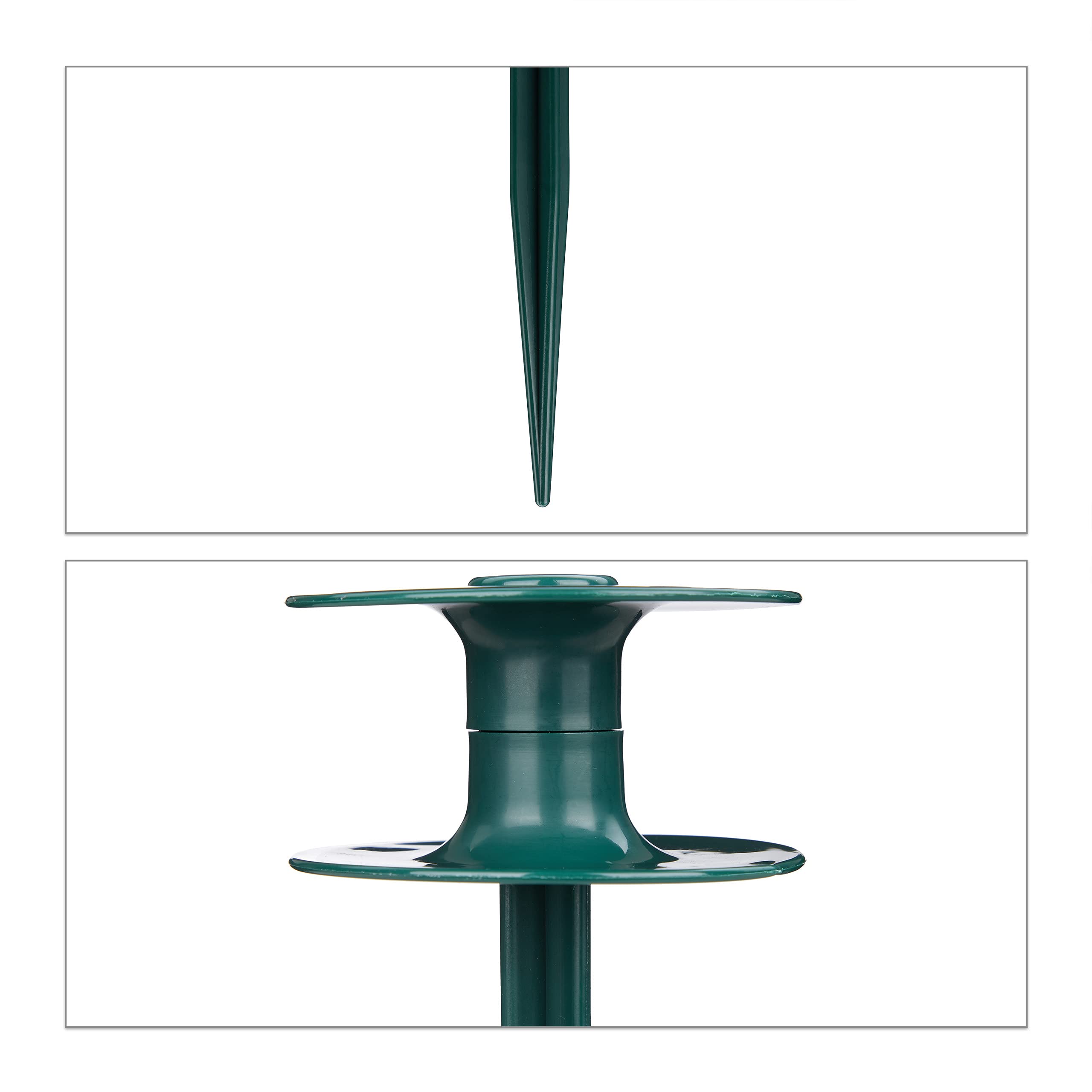 Relaxdays Support pour Le Tuyau d’arrosage, en Lot de 6, Forme Pointue, Plastique, H x L : env. 24 x 9 cm, Vert