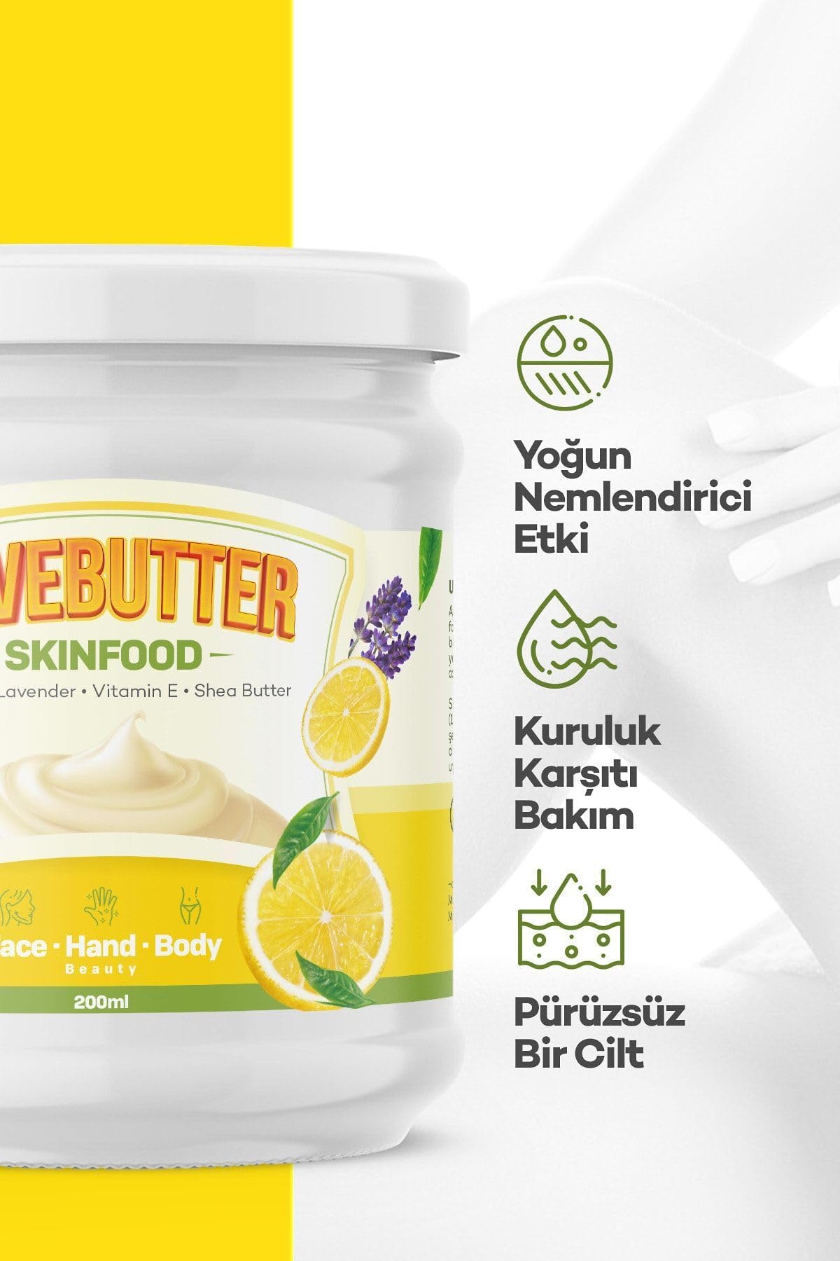 Yüz & El & Vücut Yoğun Nemlendirici Besleyici Krem Skın Food