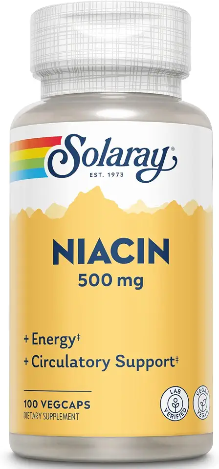 SOLARAY Niacin Veggie Caps - 500mg, 100