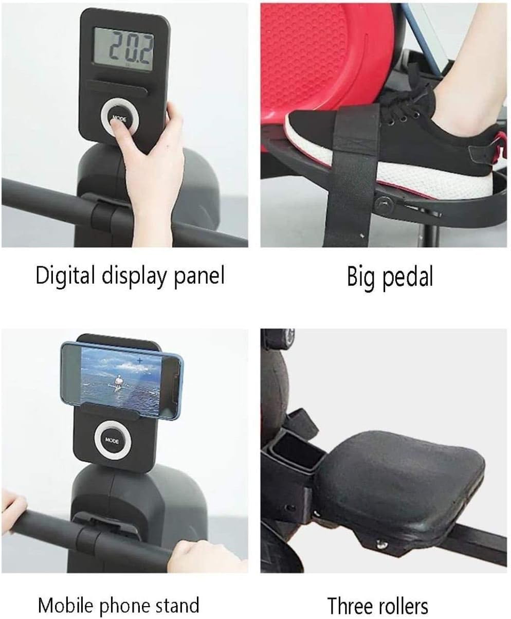 Foldable Rowing Machines Rowing Machine Foldable Exercise Rowing Machine for Home Indoor Rower Fitness Cardio Hd Data Display Resistance Adjustment Maximum Load 120kg Abdominal Training