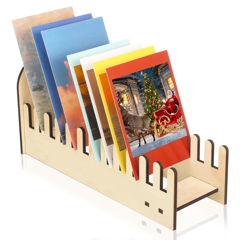 Porta Biglietti da Visita in Legno per Scrivania Organizer per Ufficio Espositore per Biglietti di Auguri in Carta Espositore per Biglietti da Visita Pubblicitari