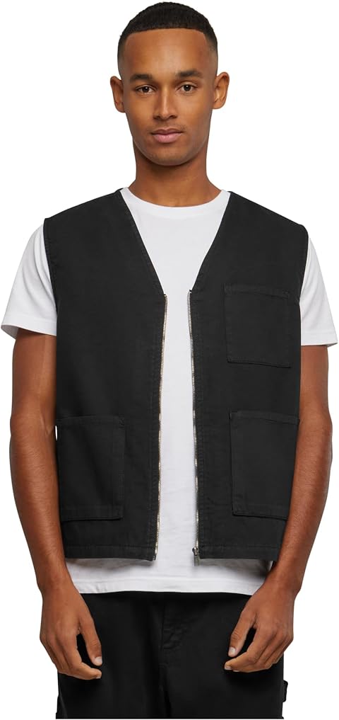 Urban Classics Chaleco de Algodón Orgánico Chaqueta Hombre