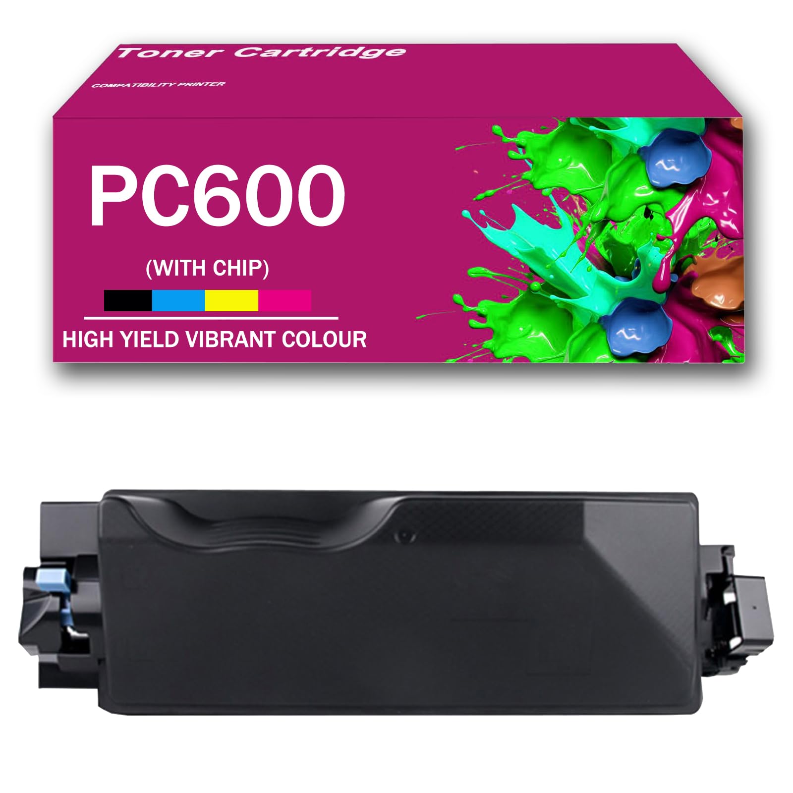 Do wkładu z tonerem Ricoh PC600 408314, 408315, 408316, 408317, toner o dużej wydajności, pasuje do drukarek Ricoh serii PC600, z chipem, można dodać tusz,Black-1Pack