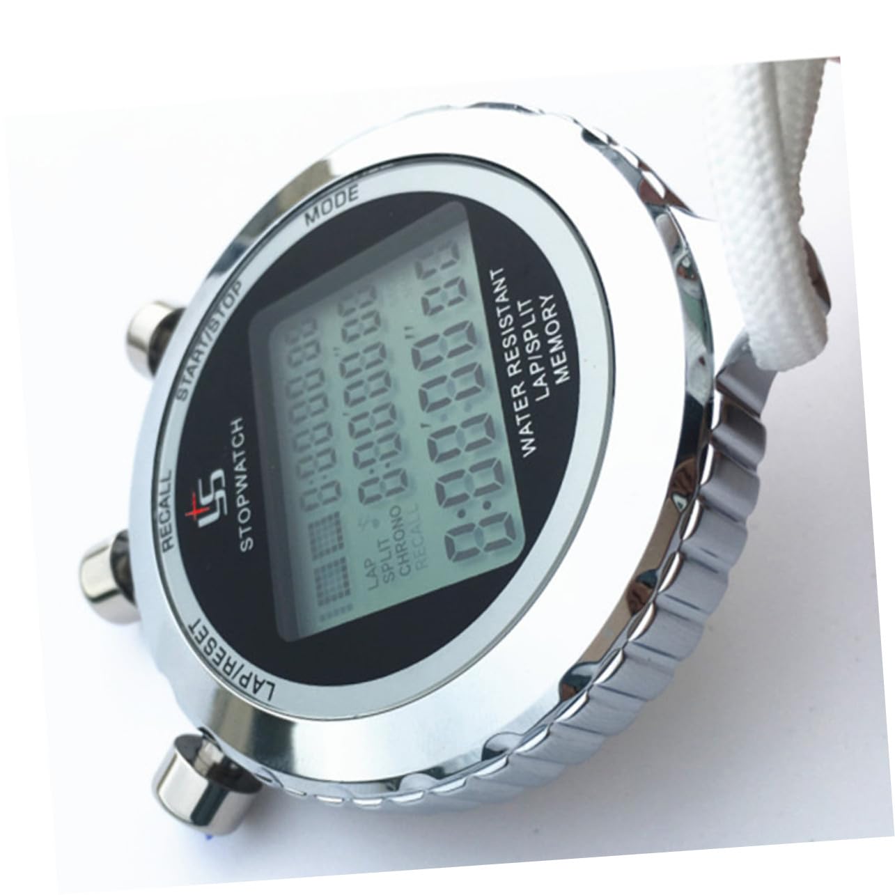 Cronometro Digitale Sportivo con Display Lcd in Acciaio Inossidabile, 3 File e 120, Timer Elettronico Portatile per Intervallo e Studio