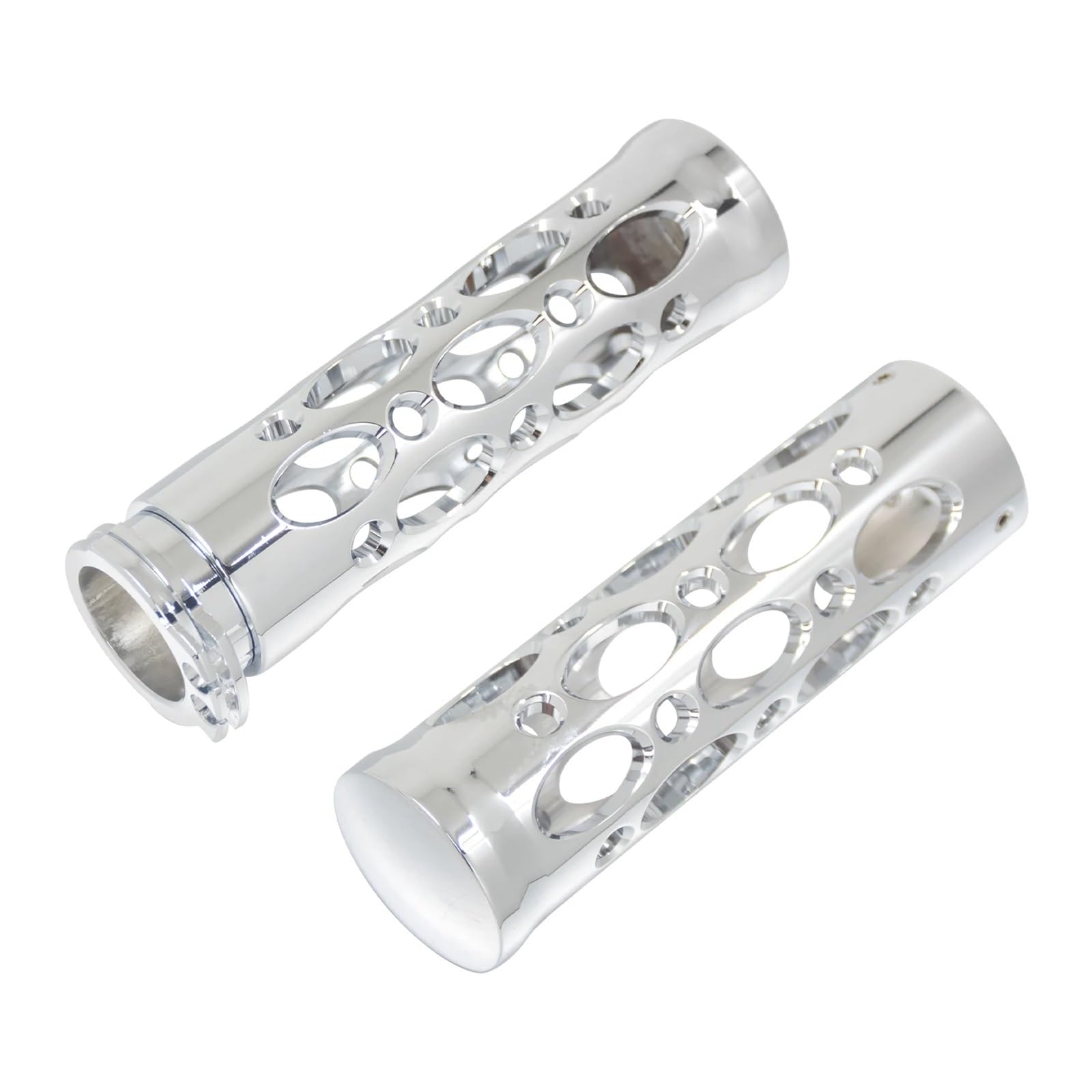 Empuñaduras Manillar Empuñaduras Huecas para Motocicleta, Manillar De Acelerador para Sportster XL,para Touring FLHR, Funda De Goma para Softail Manillar(Side Box n Rack)