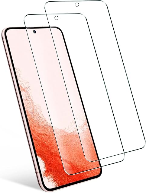 Pollachi Glass Screen Protector for Samsung Galaxy S22 Plus Tempered Glass Screen Protector Film for Galaxy S22+,9H Hardness,Anti Scratch,Bubble Free Protective Film 2-Pack