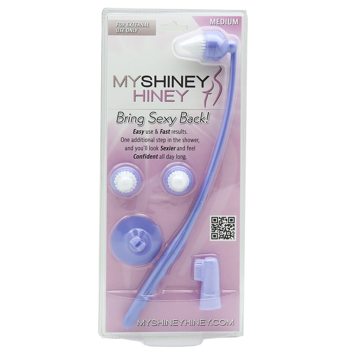 My Shiney Hiney Bristle Personal Cleansing Brush Set, Medium, Lavender