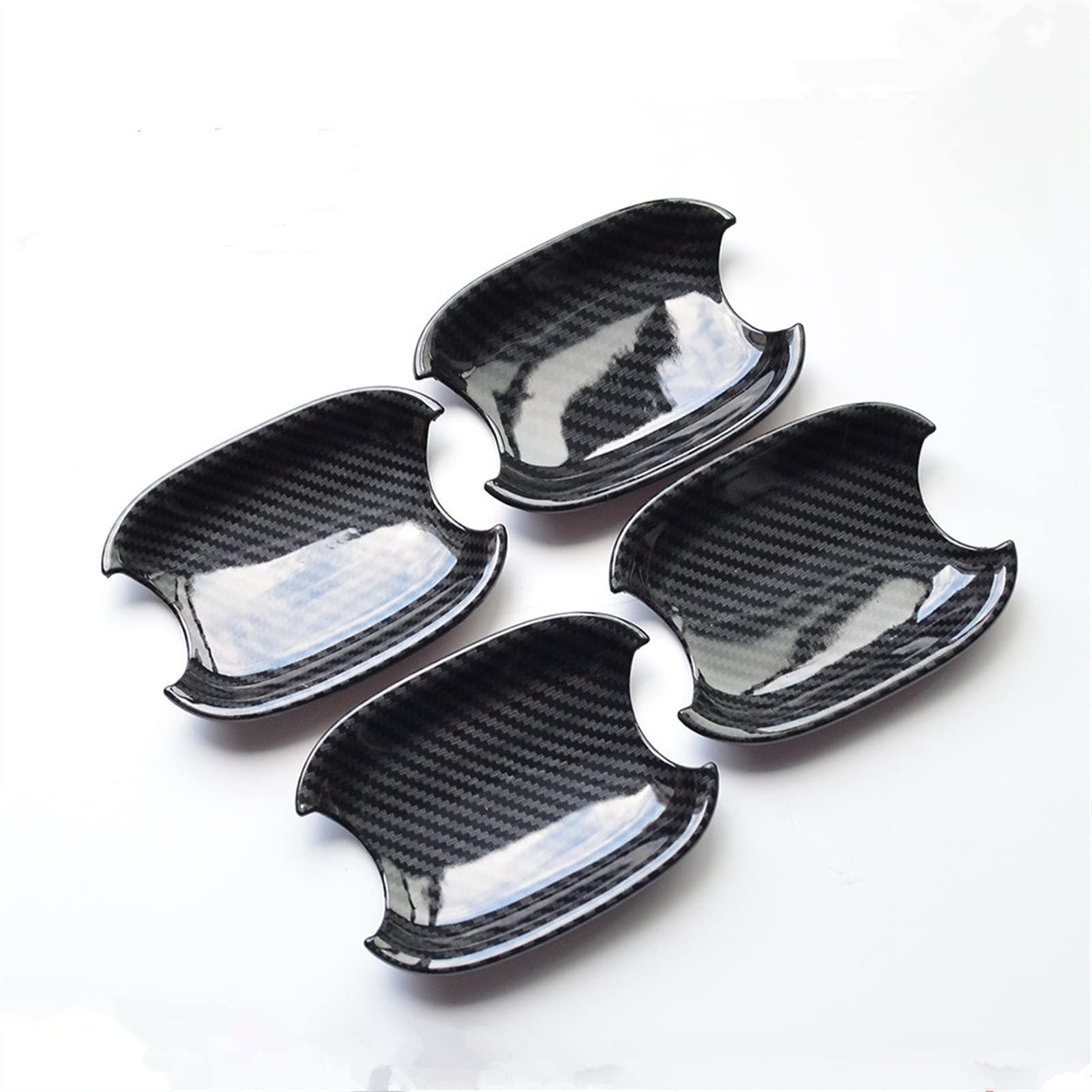 Fahbstr 1 Car Inner Handle For A5 2009-2016 Carbon Fiber Printed Car Exterior Door Handle Cover Outer Bowl Moulding Trim(1)