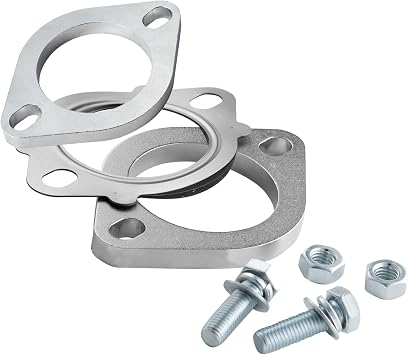 Universal Fit 2 Bolt 3 Inch Exhaust Flange, Exhaust Flange Repair Kit Gasket with Bolts and Nuts Exhaust System & 3" Exhaust Flange with Bolt for 3OD Pipes 3"