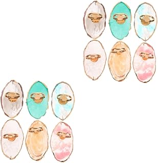 FOMIYES Paleta De Anel De 12 Peças Bandejas De Ferramentas Paleta De Arte Para Unhas Paleta De Mistura Polimento De Resina Paleta De Arte Para Unhas Mini Anel De Manicure