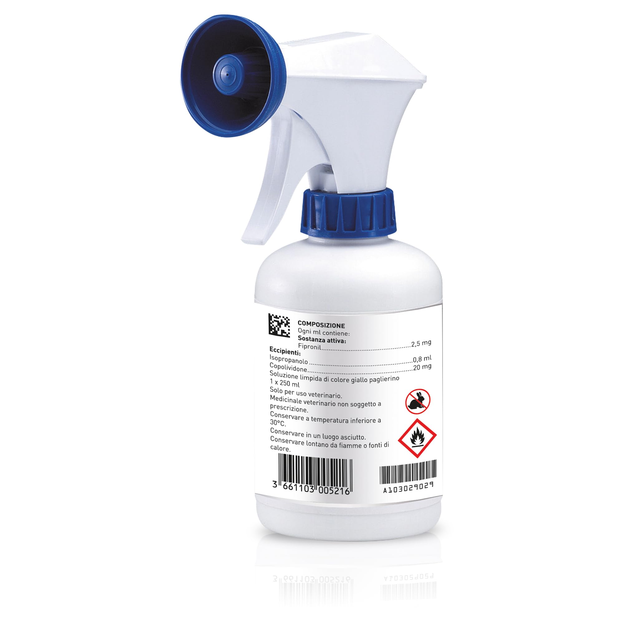 FRONTLINE Spray 250 ml, Antiparassitario per Cani e Gatti e Cuccioli dal Secondo Giorno di Vita, a Lunga Durata, Elimina e Protegge da Zecche, Pulci e Pidocchi