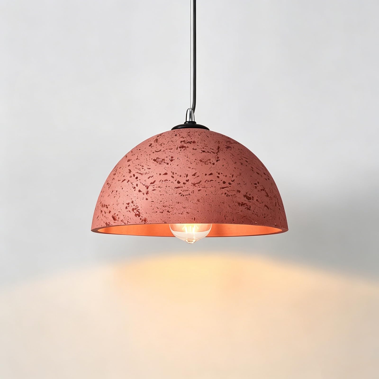 YNVIOZM Modern Domes Resin Pendant Light, Mid-Century Farmhouse Pendant Lights Kitchen Island Hanging Ceiling Lighting Fixture for Bedroom, Hallway, Living Room and Dining Room