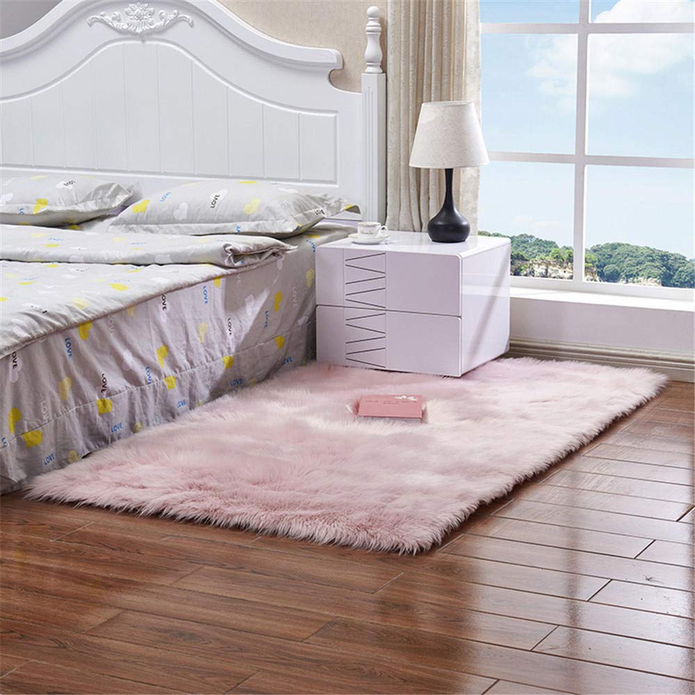 Tapis moelleux doux rose 75x120 cm et moquette de couloir épaisse