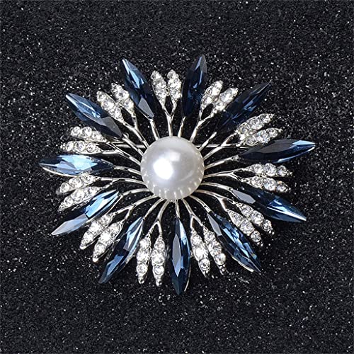 Broche tournesol bleue, le cadeau poétique parfait pour une femme élégante