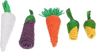 GARVALON 5 peças de coelho bastão de dentição de chinchila brinquedos de mastigar acessórios esportivos mordedor brinquedos de coelho brinquedos para hamster acessórios para hamster brinquedo molar coelho mordida hamsters brinquedo resistente à mordida