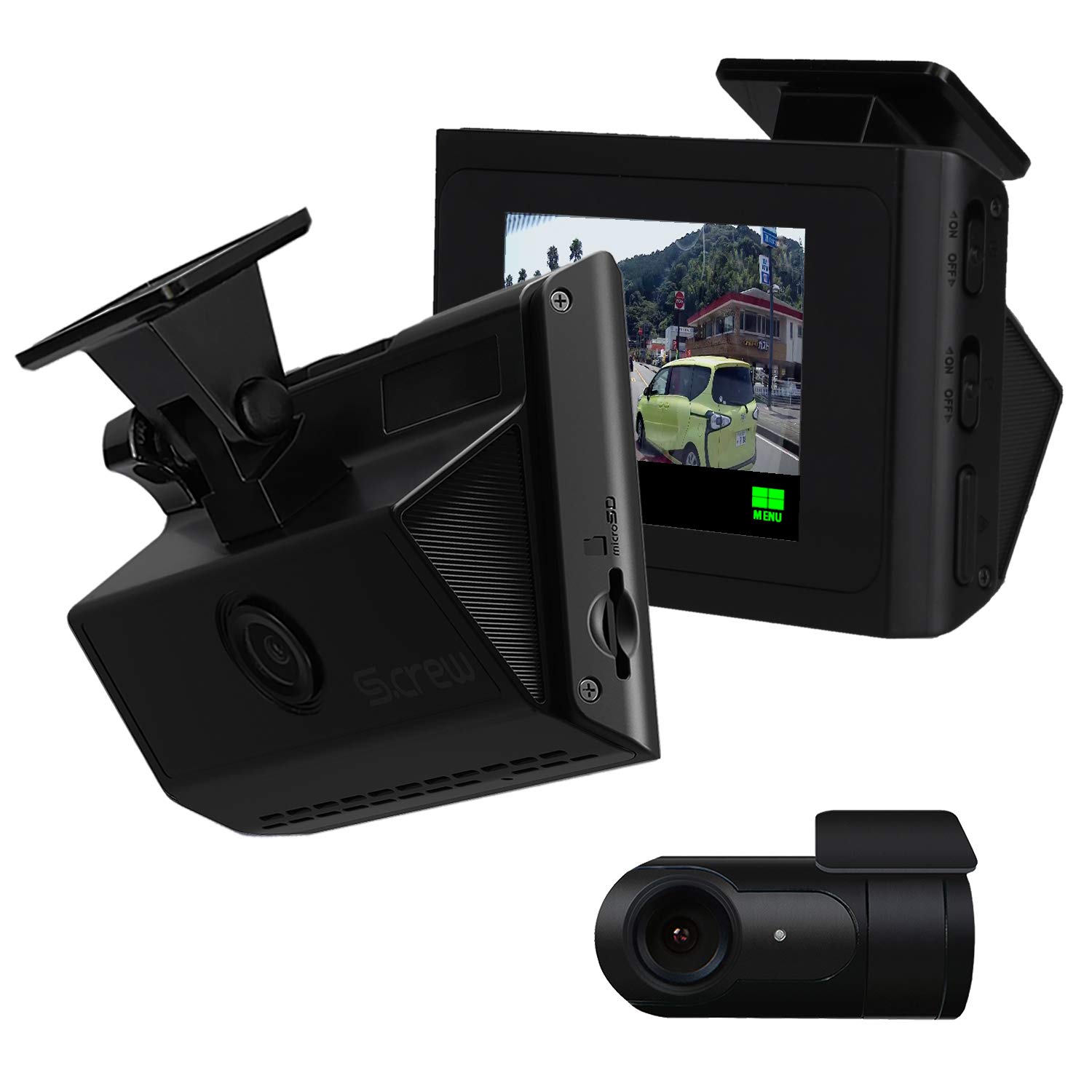 タッチパネル搭載コンパクト2カメラ(FHD+FHD)ドライブレコーダー S-crew [ISDR-500] ISDR-500 Amazon | タッチパネル搭載コンパクト2カメラ(FHD+FHD)ドライブ